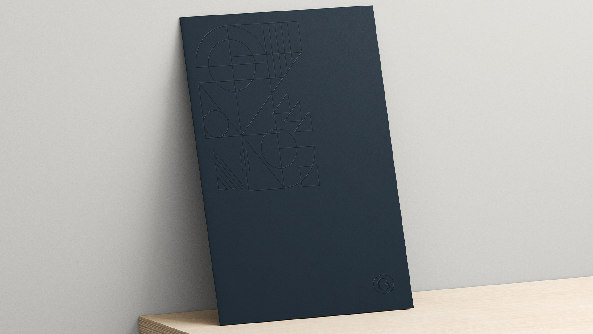 Caliview Estates business cards on stone, luxury real estate brand collateral