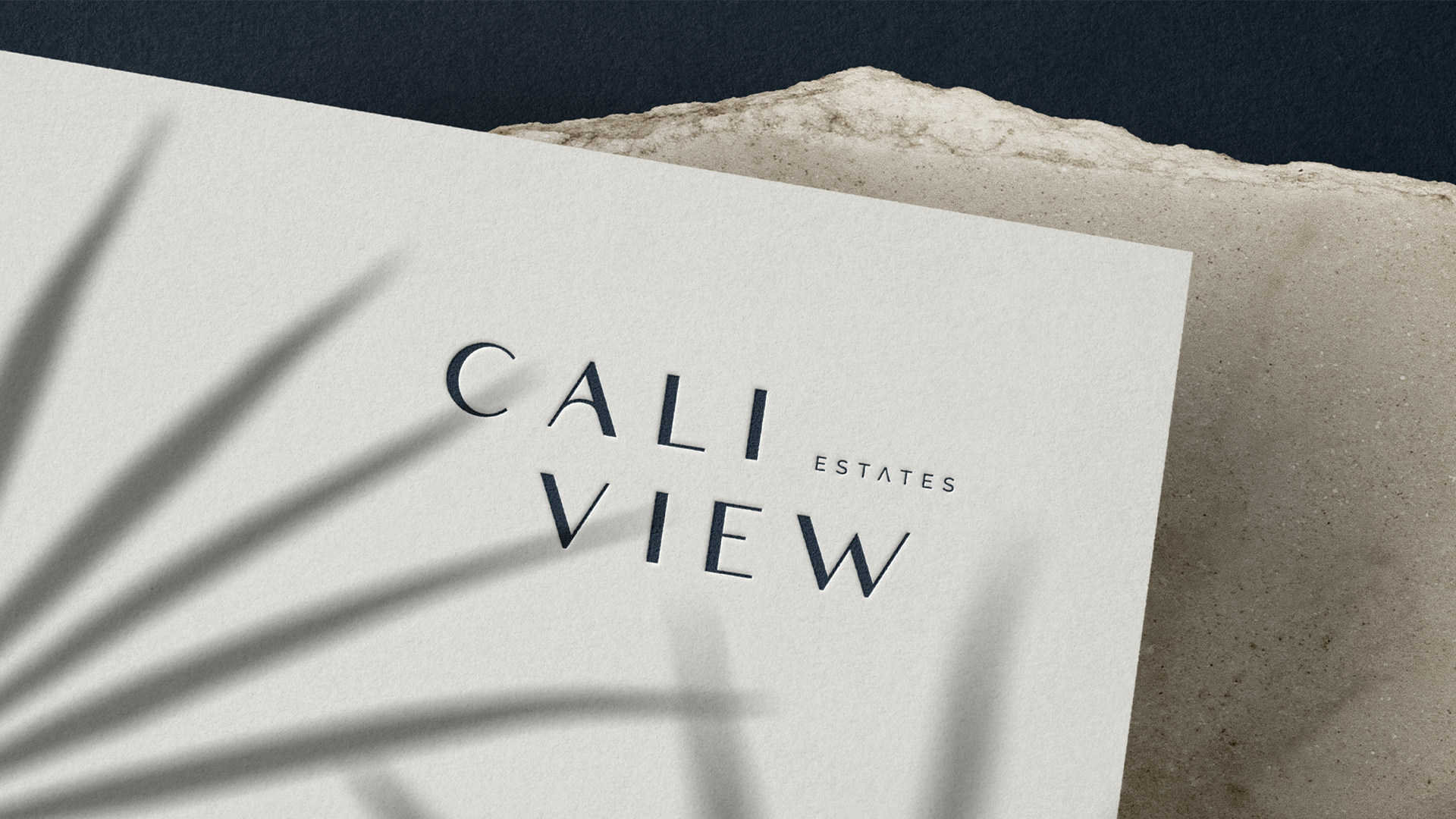 Caliview Estates branded towels and natural soap packaging, luxury home amenity branding