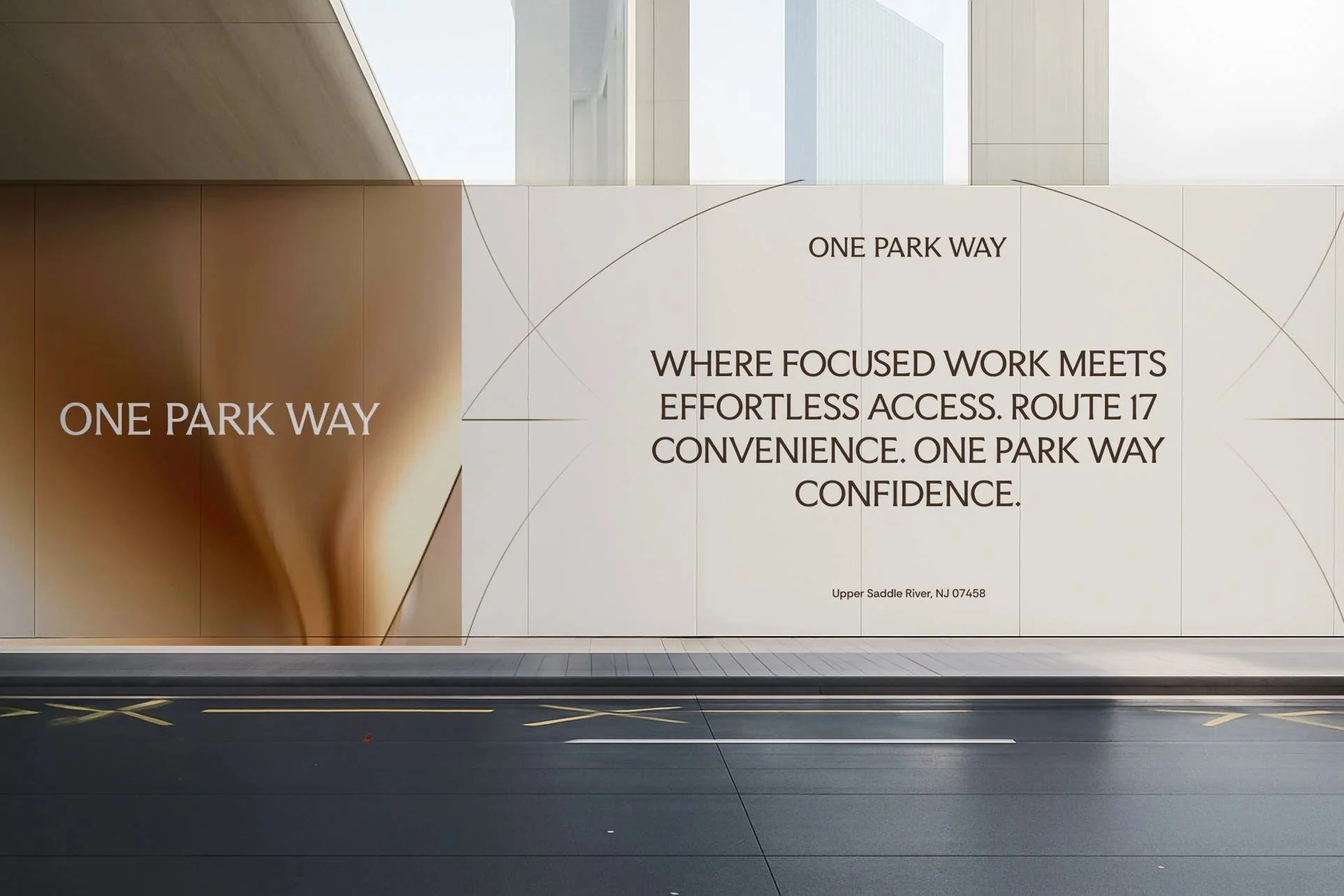 One Park Way Route 17 hoarding — Where focused work meets effortless access