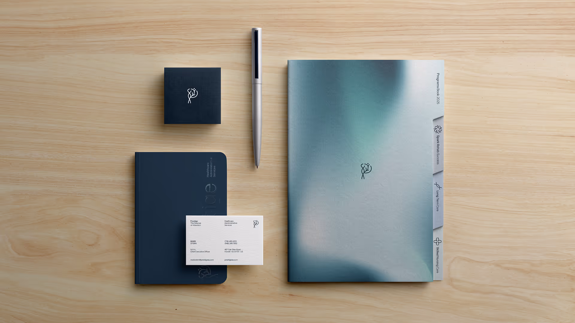 Prestige Living on-site signage and environmental branding.