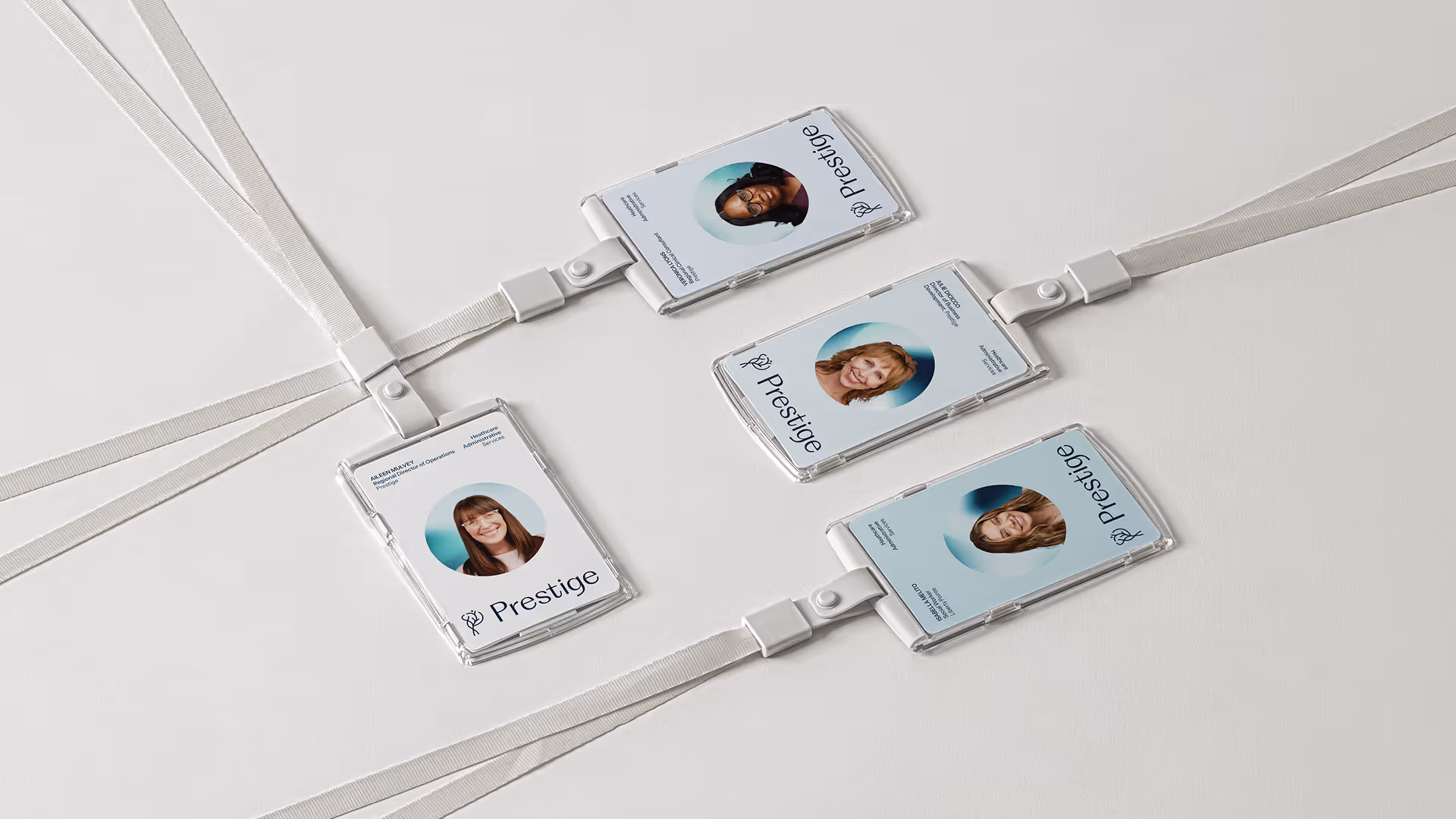Prestige Healthcare brand identity in environmental application