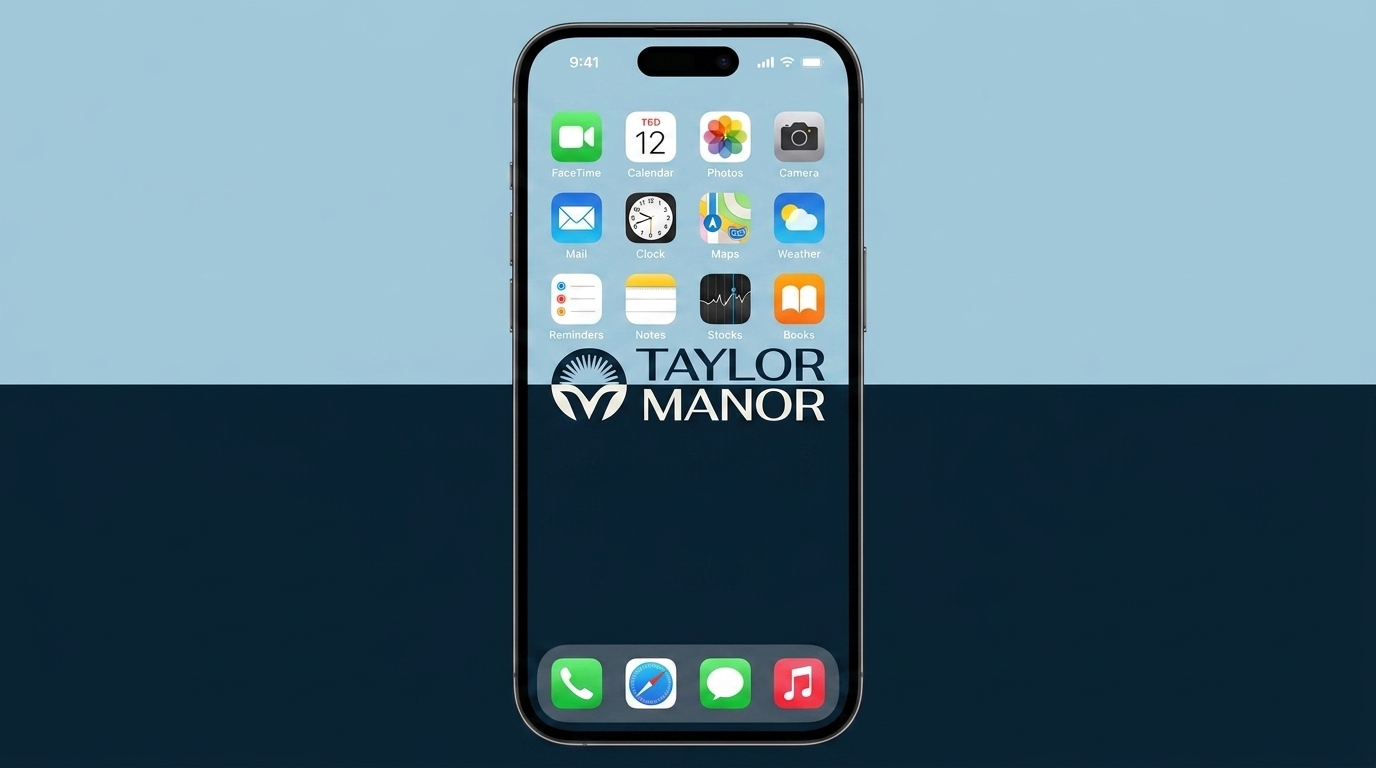 iPhone with branded widget