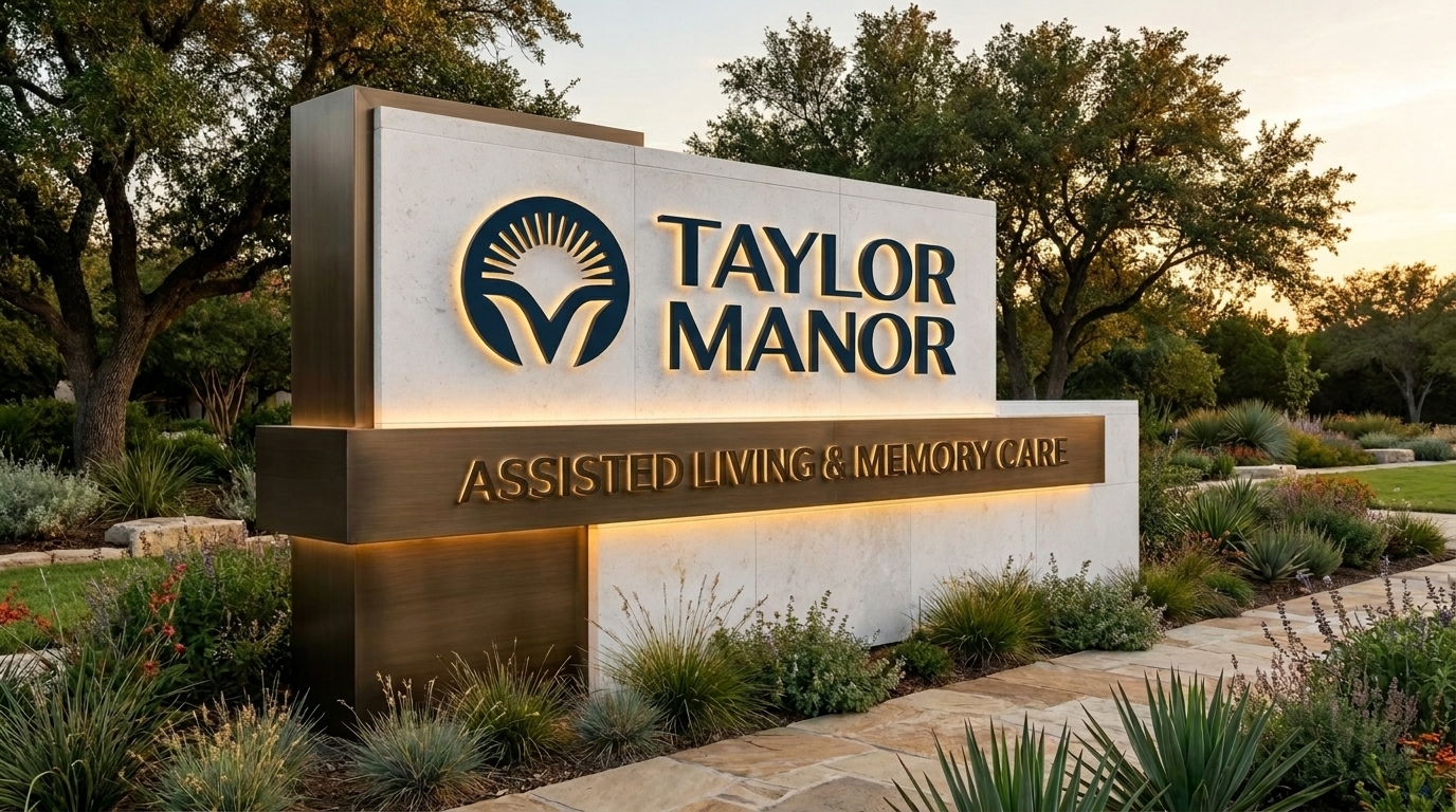 Stone monument signage