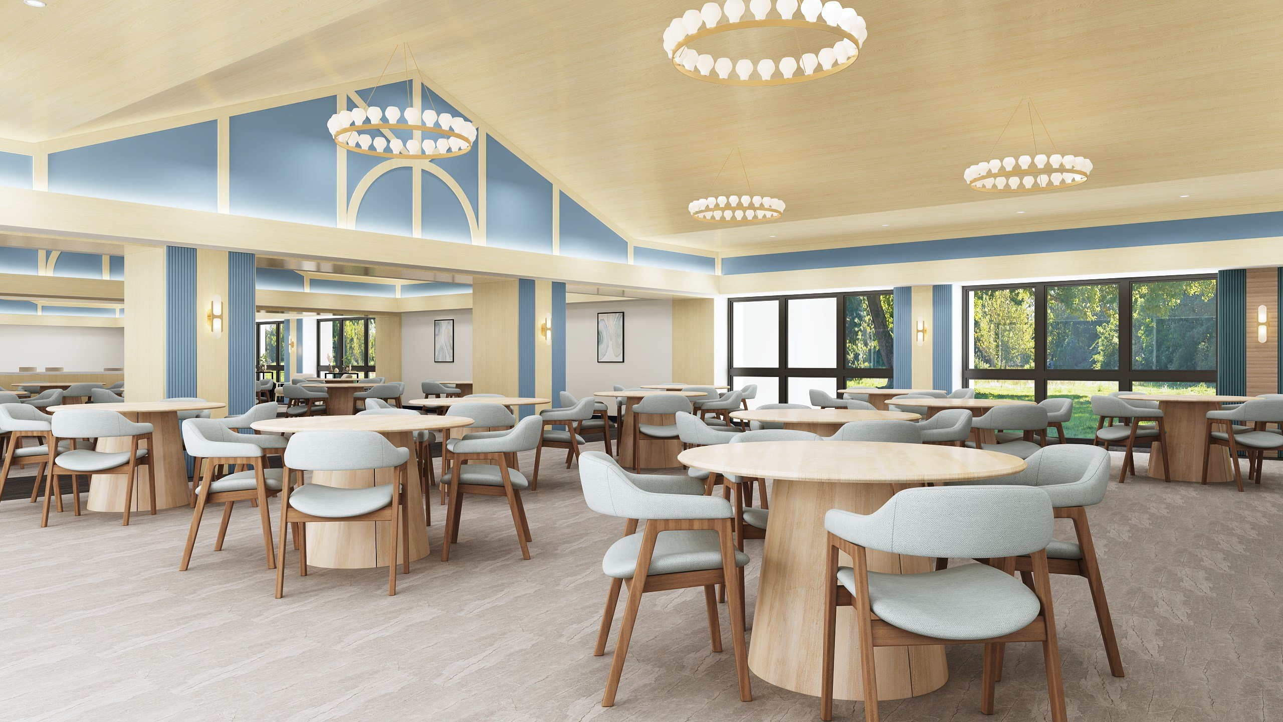 Dining hall interior